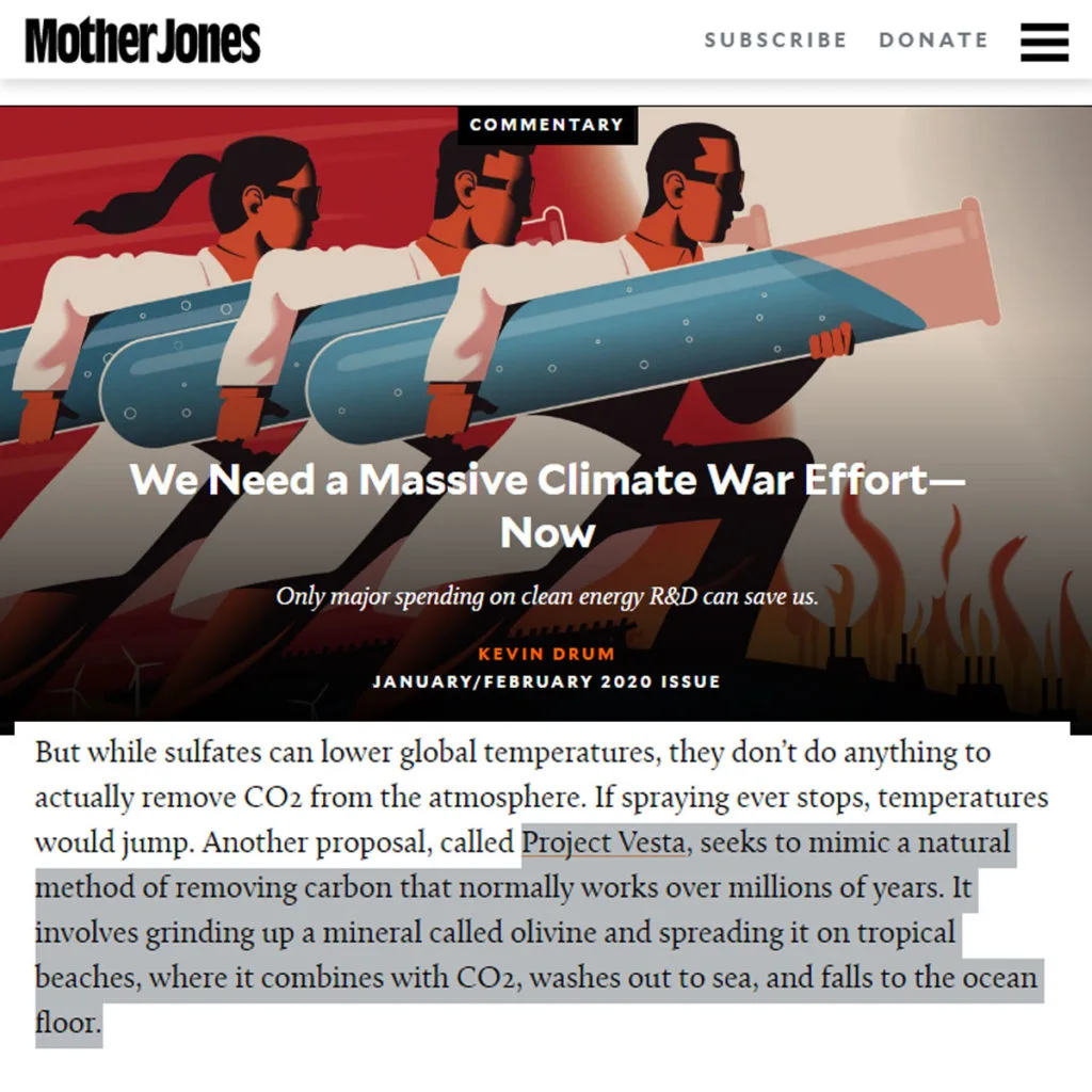 Mother Jones coverage preserved in the Project Vesta archive